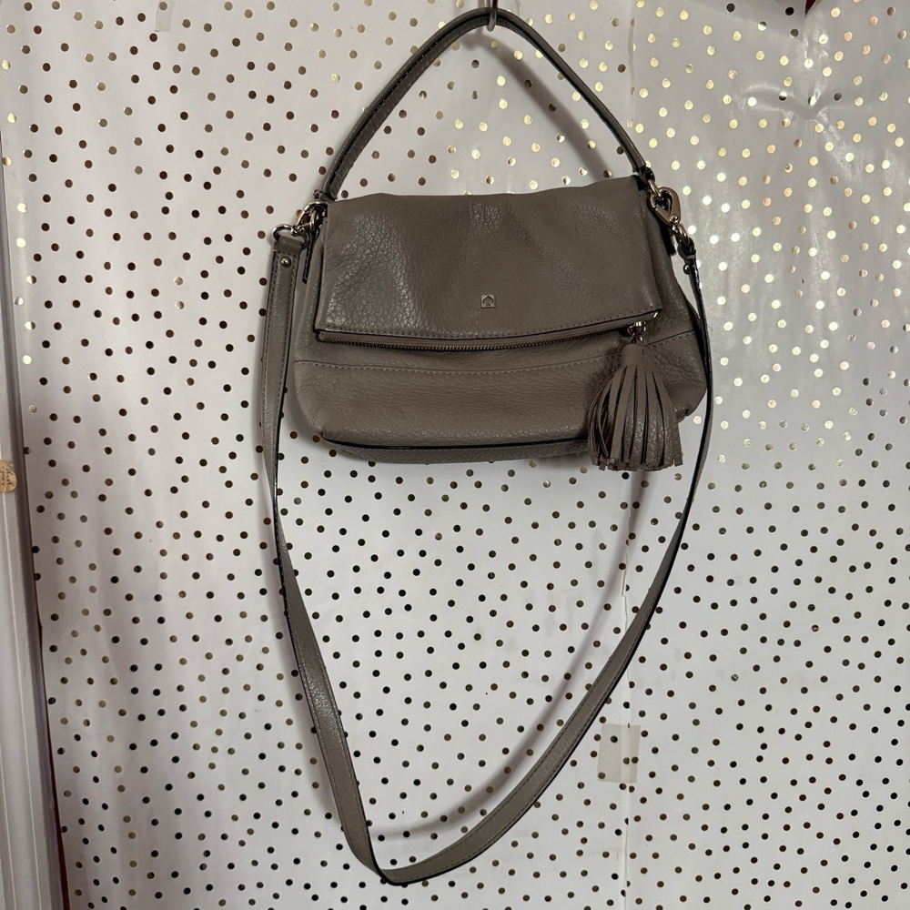 Kate Spade Gray Leather Shoulder Bag
